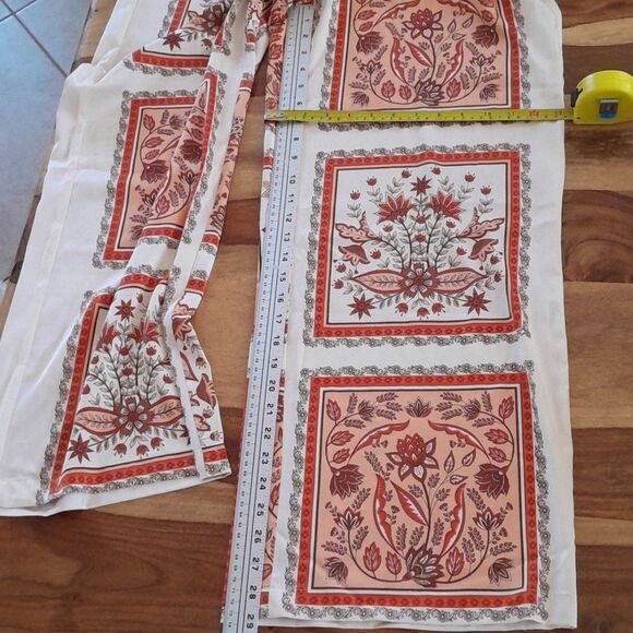 Rachael Zoe Floral print wide leg Satin pants With Pockets - Picture 12 of 16